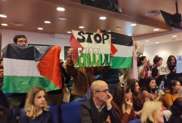 Il Comitato Palestina Siena manifesta in Unistrasi