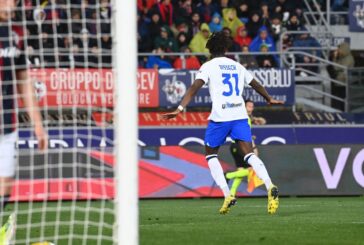 L'Inter vince anche a Bologna, decide una rete di Bisseck