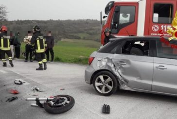 Motociclista alle Scotte con Pegaso dopo un incidente a Pienza