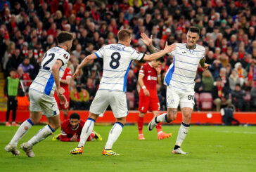 La Dea domina ad Anfield, Liverpool-Atalanta 0-3
