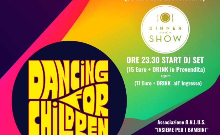 Dancing for children: il 20 aprile serata di beneficenza per la Pediatria
