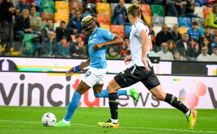 Osimhen non basta, il Napoli fa 1-1 a Udine