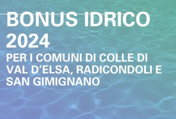 Ftsa: Bonus Idrico 2024 per Colle, Radicondoli e San Gimignano