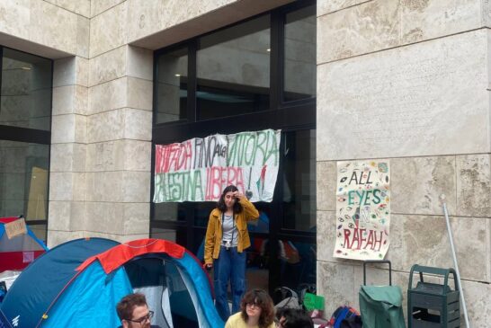 Palestina: “Acampada” degli studenti al Polo Mattioli