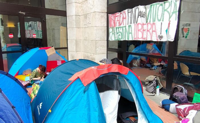 Comitato Palestina: continua l’acampada al Polo Mattioli