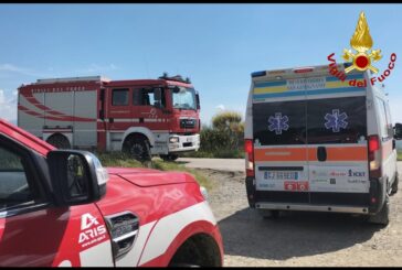 Ciclista feritosi nel bosco soccorso dai Vigili del fuoco