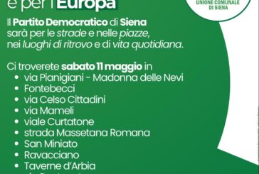 Il PD torna nelle piazze di Siena sabato 11 maggio