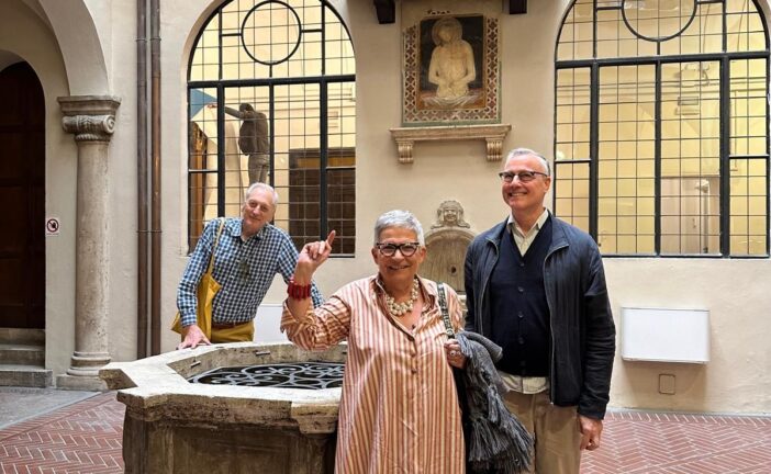 Gli studiosi Christiansen e Strehlke in visita alla Pinacoteca