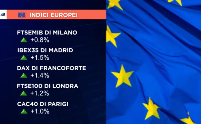 CHIUSURA POSITIVA PER LE BORSE EUROPEE, MILANO +0,8%