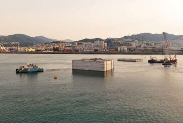 Webuild, verso la posa del terzo cassone della diga foranea di Genova