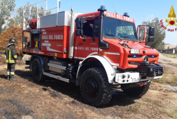 Asciano: subito spento dai pompieri un incendio di sterpaglie
