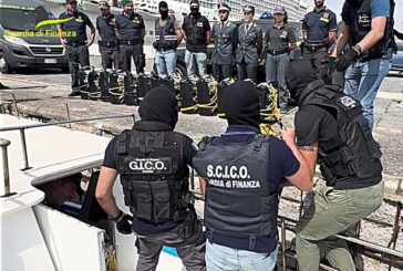 Sequestrati a Catania 540 kg di cocaina per oltre 100 mln, 5 arrestati