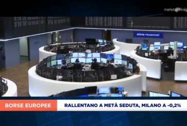 EUROPA RALLENTA A METÀ SEDUTA IN VISTA INFLAZIONE USA, PIAZZA AFFARI VIRA A -0,2%