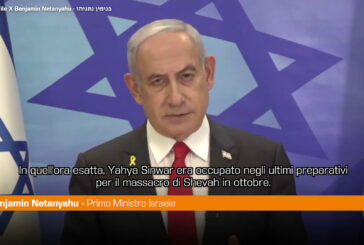 Netanyahu "L'uccisione di Sinwar un duro colpo al male"