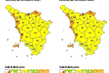 Maltempo: prorogata l’allerta arancione sulla costa, gialla sul resto della regione