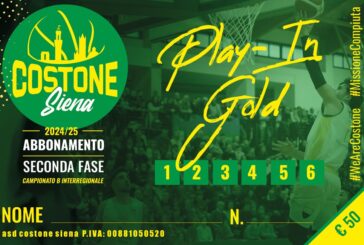 Costone: per i playoin gold c’è il miniabbonamento