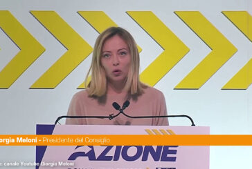 Meloni al Congresso di Azione "Sto con l'Italia e con l'Occidente"