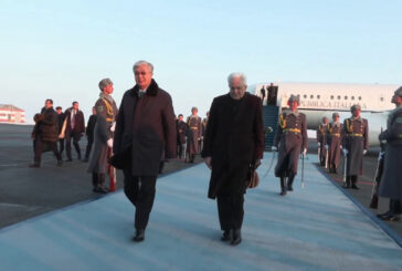 Mattarella atterrato in Kazakhstan, colloquio con Tokayev