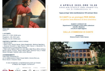 “Dieci canti (e un prologo) per Siena” fa tappa all’Università