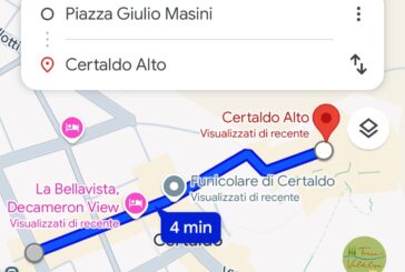 Terra di Valdelsa indica la strada a Google Maps