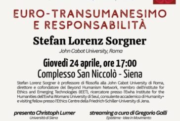 “Euro-transumanesimo e responsabilità”: incontro con Stefan Lorenz Sorgner