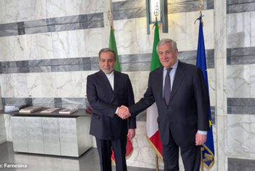 Incontro fra Tajani e ministro Esteri iraniano Araghchi
