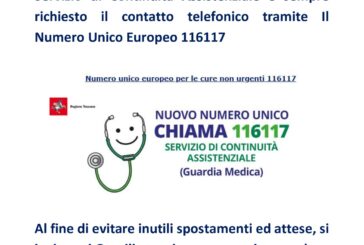 Continuità assistenziale: dal 3 giugno l’accesso solo previa chiamata al 116117