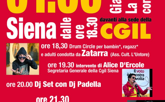 Campagna referendaria: il 1° giugno alle 18.30 evento per il SI’ a Siena