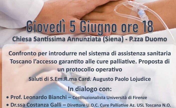 “La sanità toscana e il diritto alle cure palliative”