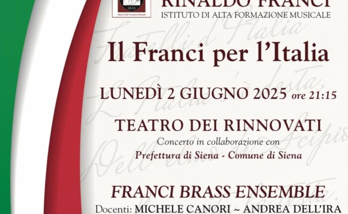 Il Franci per l’Italia: la musica del Conservatorio di Siena celebra il 2 giugno