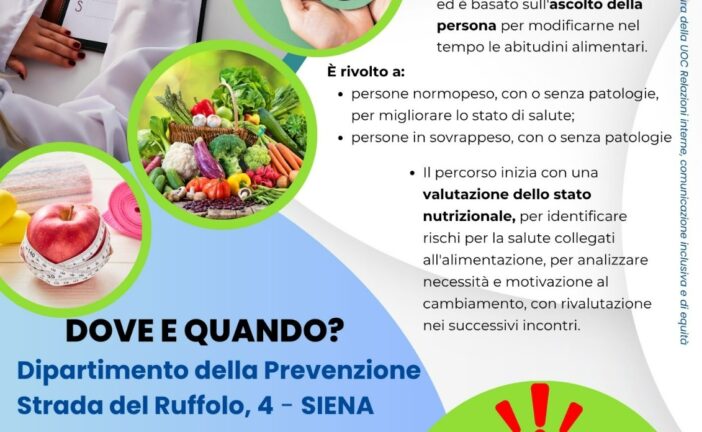 A Siena nasce l’ambulatorio per le consulenze sull’alimentazione