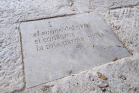 Presentata in Fortezza la pietra di Salvatore Sciarrino