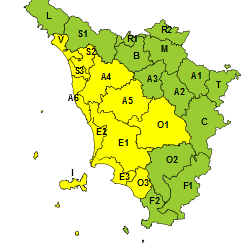 Codice giallo per rischio idrogeologico e temporali forti per giovedì 8 maggio