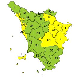 22 maggio: codice giallo per pioggia, temporali e mareggiate