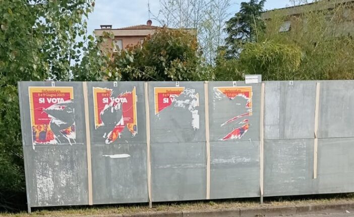 Referendum 8/9 Giugno: strappati i manifesti del SI’ a Monteroni