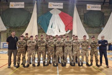 Il PalaCorsoni allestito per gli Assoluti anche dai Parà del 186°