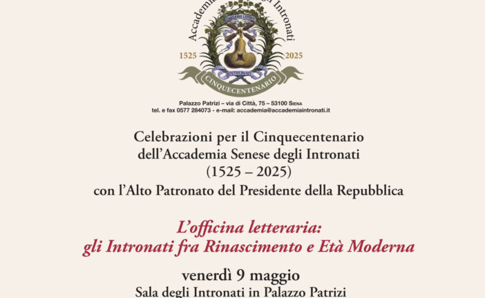 Gli Intronati fra Rinascimento ed Età Moderna: convegno a Palazzo Patrizi