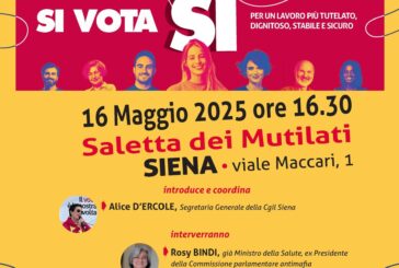 Incontro per 5 SI’ al Referendum su lavoro e cittadinanza: tra i relatori Rosy Bindi
