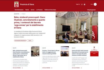 Online il nuovo sito istituzionale della Provincia di Siena