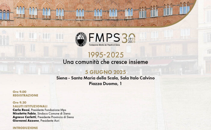 Fondazione Mps “1995-2025 Una comunità che cresce insieme”