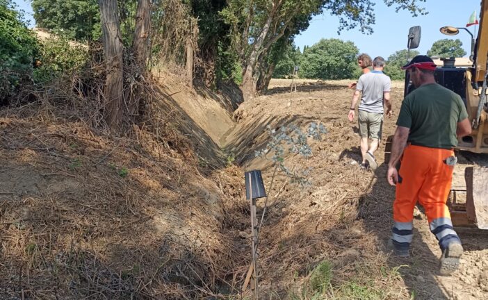Intervento del CB6 sul fosso Stagno a Pienza