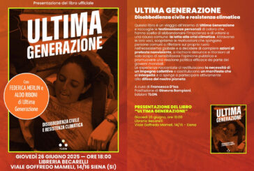 Alla Becarelli un libro sulla resistenza civile e la disobbedienza climatica