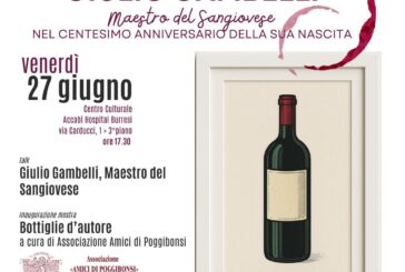 “Bottiglie d’autore” in mostra. Un viaggio nei vini di Giulio Gambelli