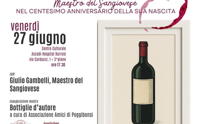 “Bottiglie d’autore” in mostra. Un viaggio nei vini di Giulio Gambelli