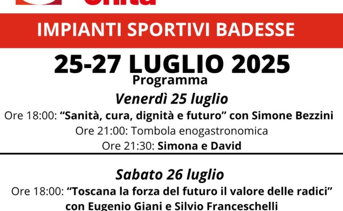 A Monteriggioni torna la Festa dell’Unità