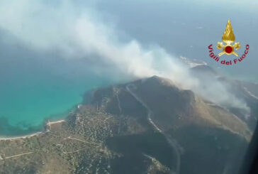 Sardegna, incendio vicino spiaggia. Bagnanti in fuga e auto distrutte