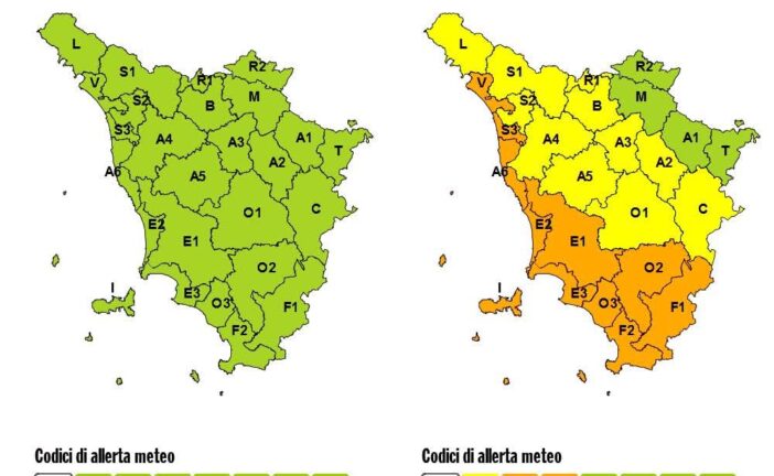 Temporali forti e rischio idrogeologico per domenica 13 luglio