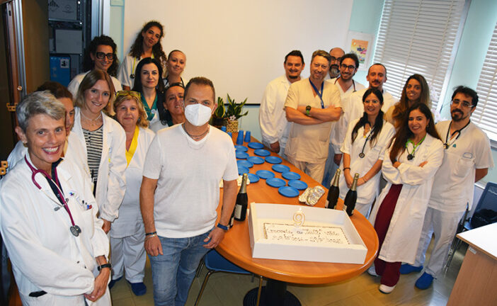 Festeggia il 9° “compleanno” del trapianto di polmone con i professionisti dell’Aous