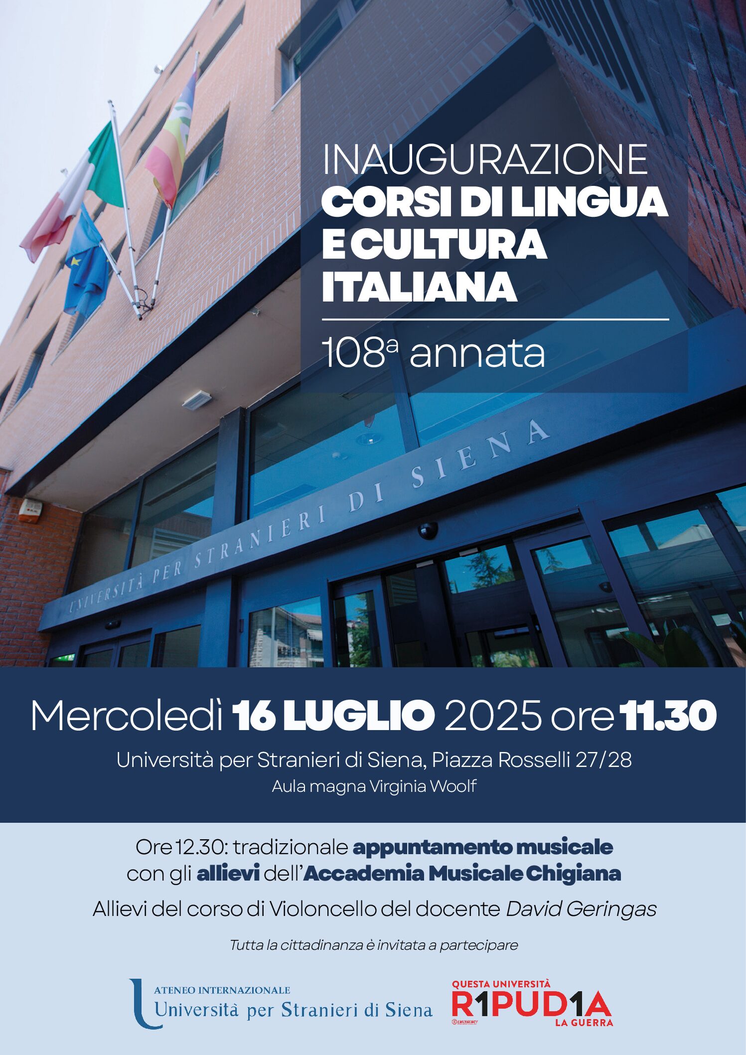 Unistrasi: inaugurazione dei Corsi di Lingua e Cultura Italiana