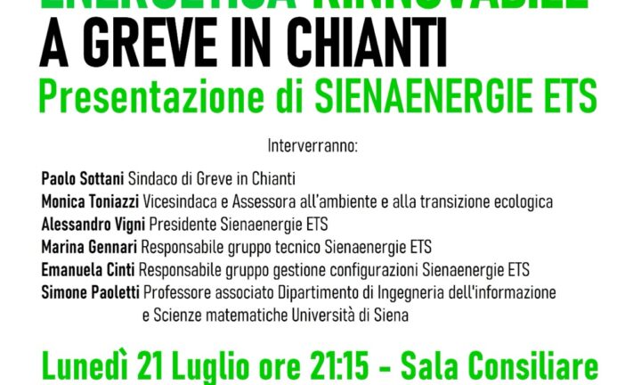 Greve in Chianti aderisce alla Cer Sienaenergie